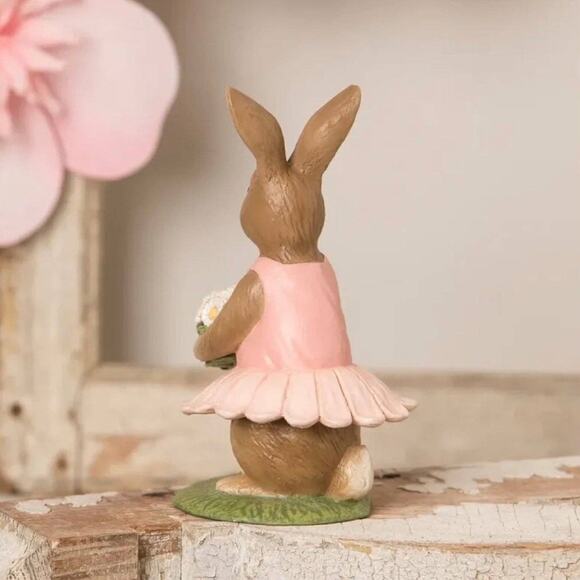 Bethany Lowe Daisy Bunny Spring Easter Flower Figure New - Picture 2 of 2